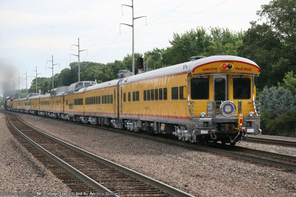 UP 4014, 3025 Passenger Train Behind